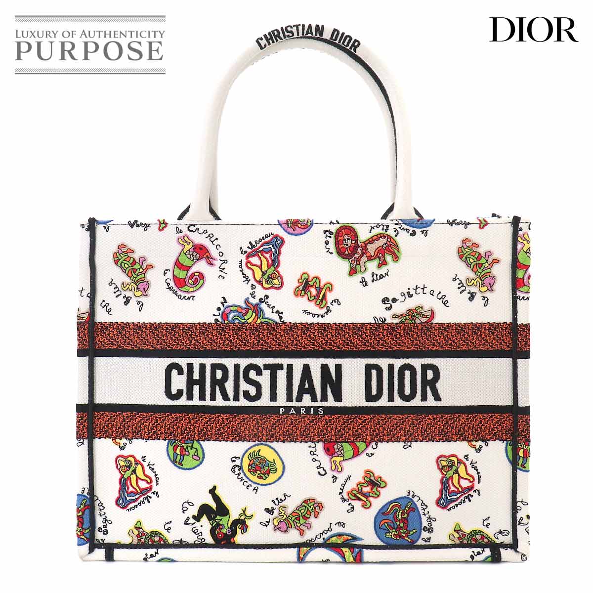 Christian Dior ブック トート ミディアム バッグ ニキ ド サンファルキャンバス マルチカラー Book Tote Bag クリスチャン ディオール 90321694