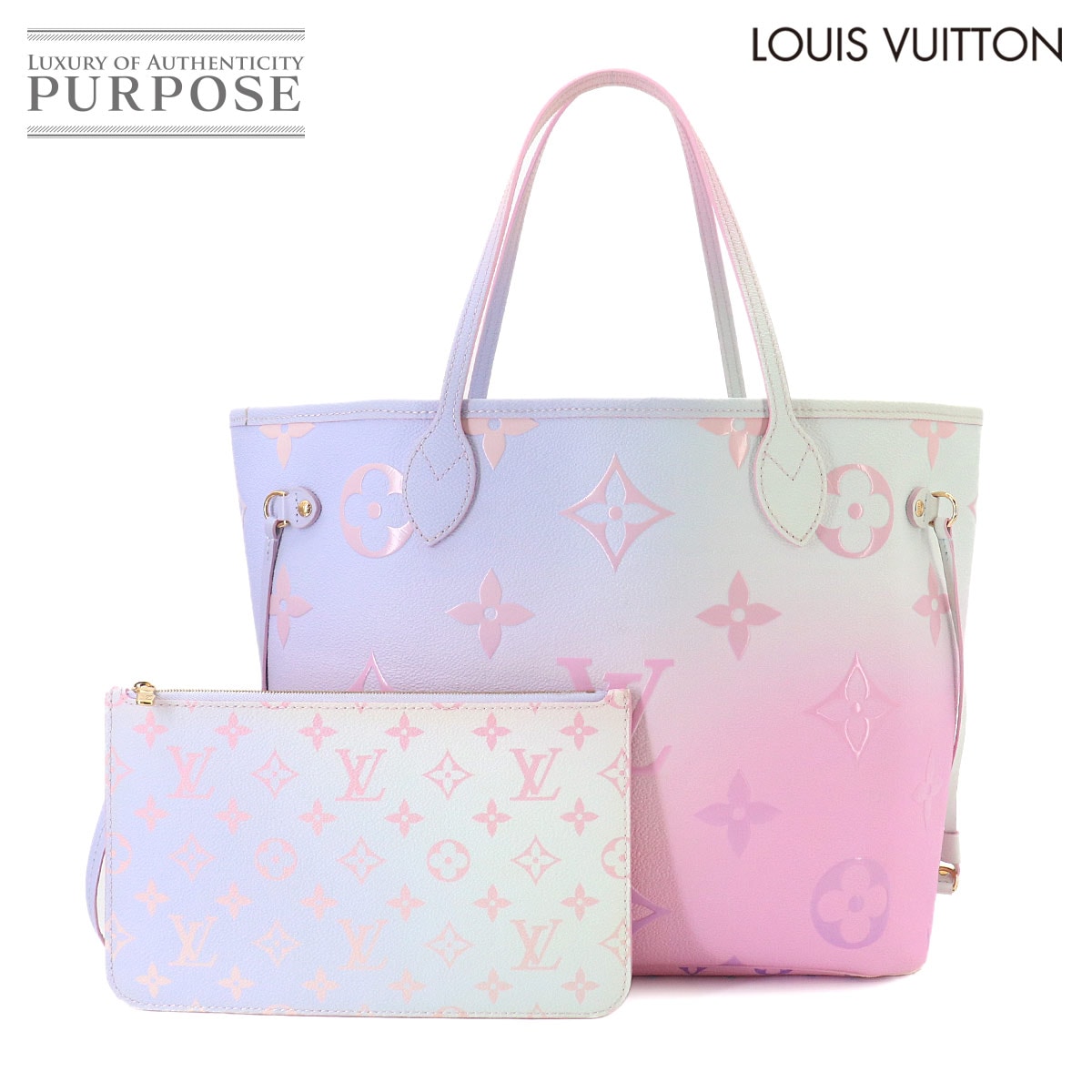 LOUIS VUITTON スプリング イン ザ シティ ネヴァーフル MM トート バッグ モノグラム キャンバス サンライズパステル M46077 RFID Neverfull MM ルイ ヴィトン 90326099