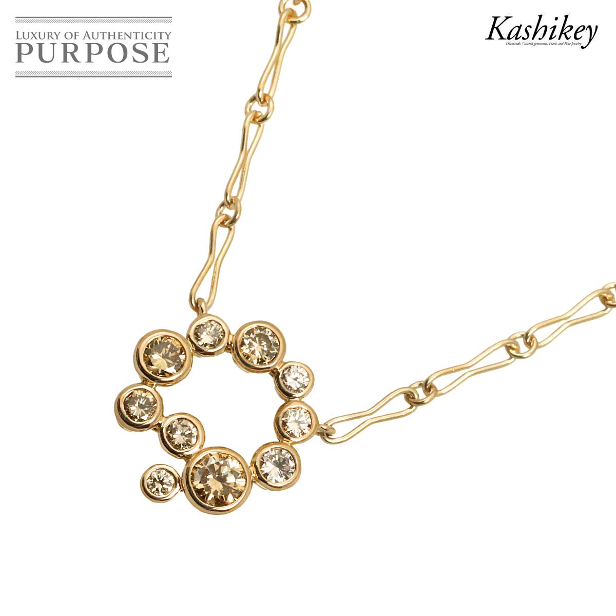 KASHIKEY ネイキッド 9号 リング ブラウン ダイヤ 0.55ct K18 BG