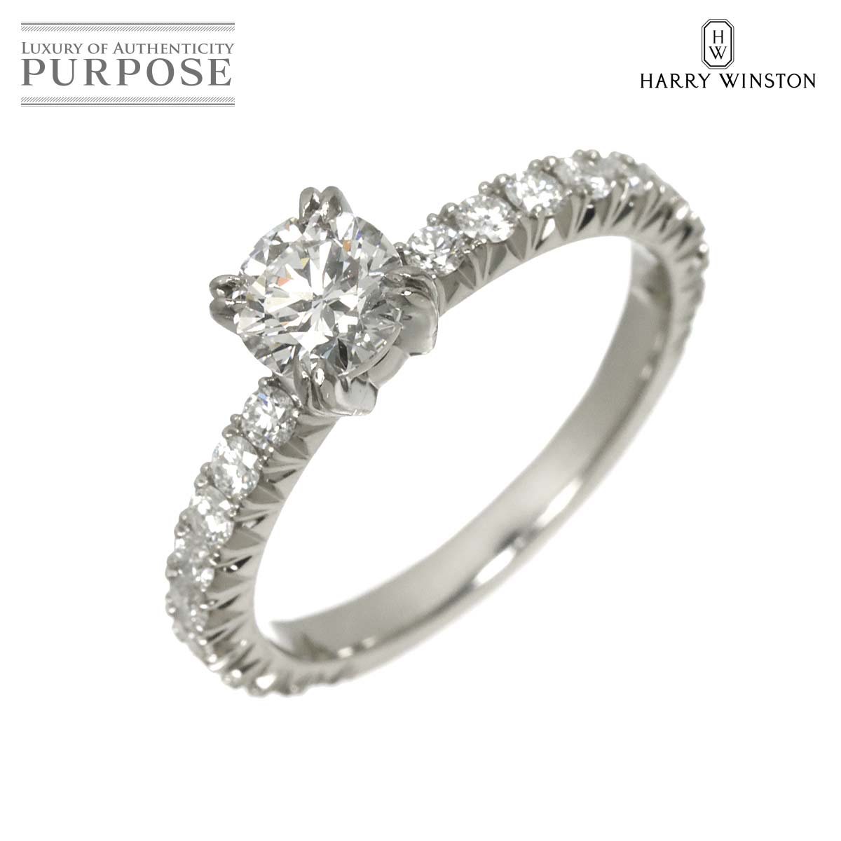 HARRY WINSTON ブリリアント ラブ ダイヤ 0.54ct D/VVS2/3EX 11号 リング Pt 指輪 Diamond Ring【証明書付き】ハリーウィンストン 90326402