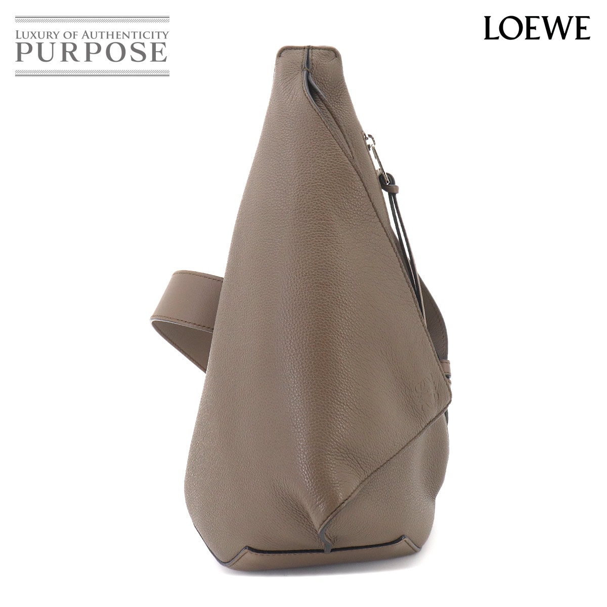 LOEWE アントン スリング バッグ ボディ バッグ レザー ブラウン シルバー 金具 Anton sling ロエベ 90327271