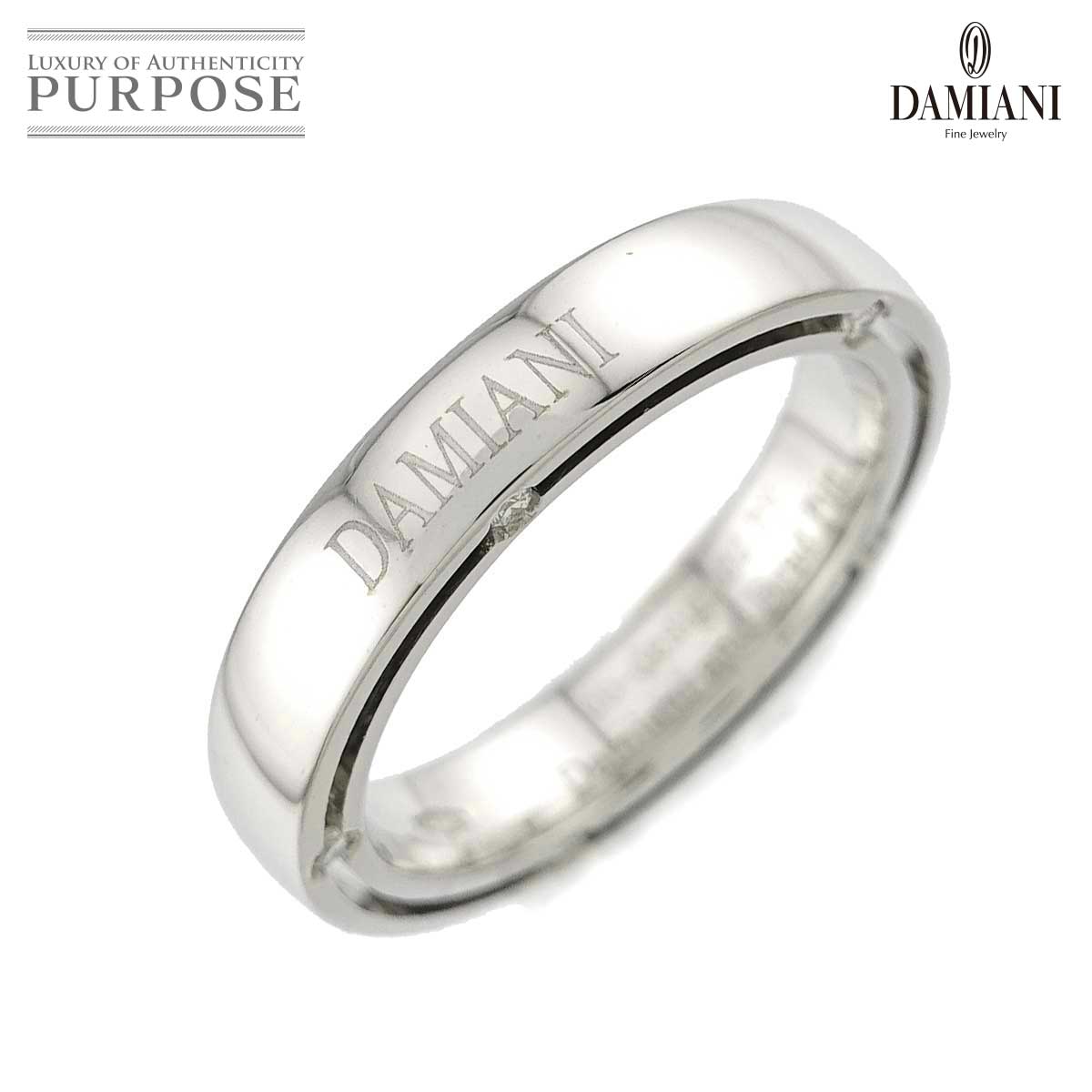 DAMIANI Dサイド 10.5号 リング ダイヤ 10P K18 WG ホワイトゴールド 750 指輪 Diamond Ring ダミアーニ 90323562