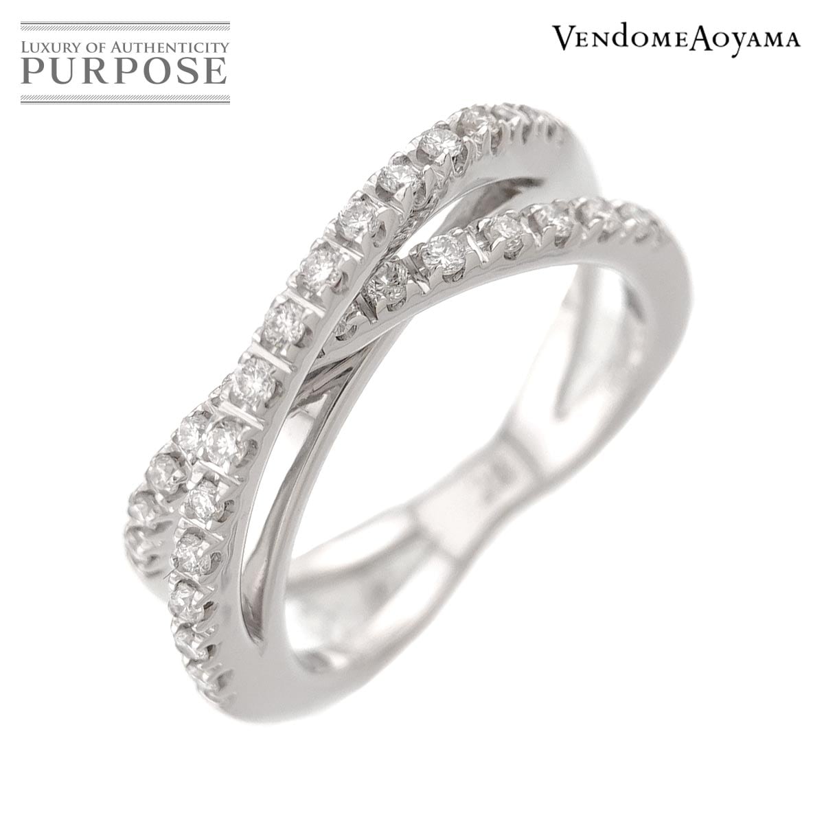 Vendome Aoyama 8号 リング ダイヤ 0.28ct K18 WG ホワイトゴールド 750 指輪 Diamond Ring ヴァンドーム青山 90323670