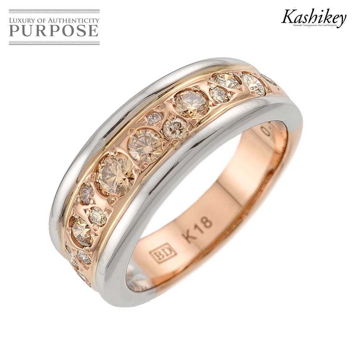 KASHIKEY ネイキッド 9号 リング ブラウン ダイヤ 0.55ct K18 BG