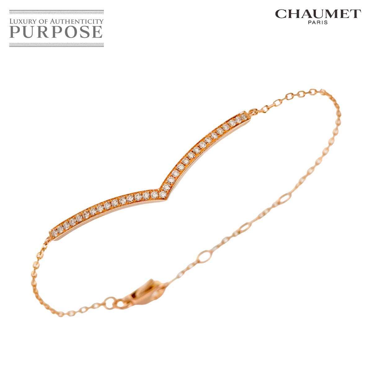 CHAUMET ジョゼフィーヌ エグレット ダイヤ ブレスレット 17cm K18 PG ピンクゴールド 750 Bracelet ショーメ 90328378