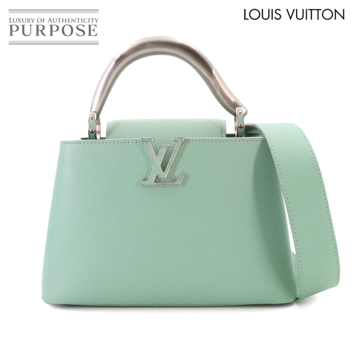 LOUIS VUITTON カプシーヌ BB 2way ハンド ショルダー バッグ トリヨンレザー ライトグリーン RFID Capucines BB ルイ ヴィトン 90326102