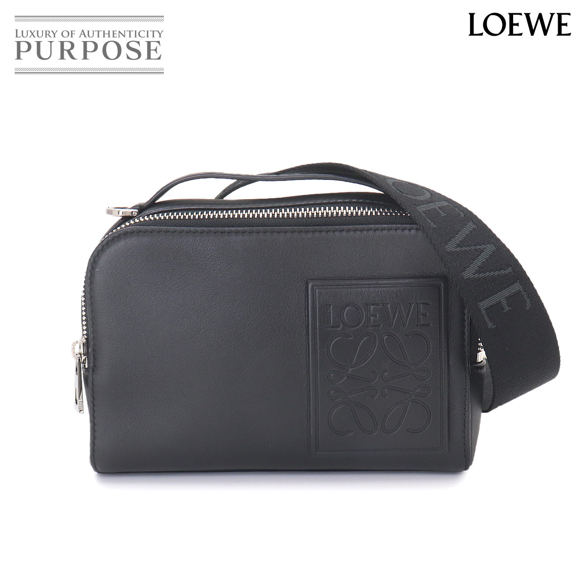 LOEWE クロスボディ カメラバッグ ミニ 2way ハンド ショルダー バッグ レザー ブラック C565R41X05 Mini crossbody camera Bag ロエベ 90327254