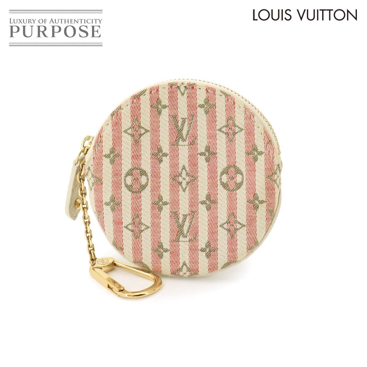 LOUIS VUITTON モノグラム ミニラン クロワゼット ポルト モネロン コインケース キャンバス レザー ホワイト ピンク M95499ルイ ヴィトン 90328528