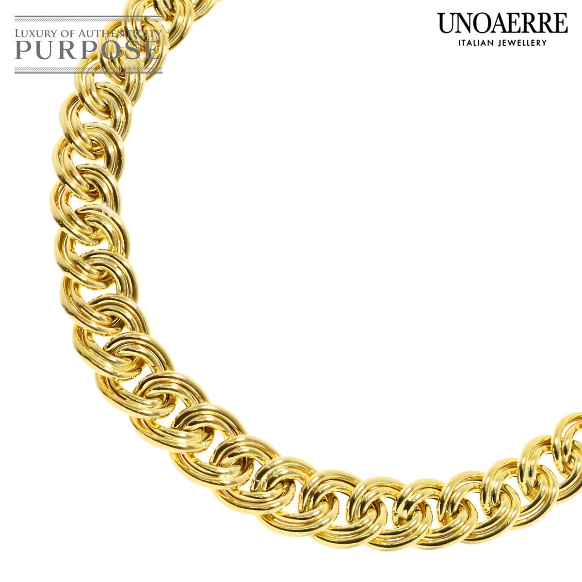UNOAERRE チェーン ネックレス 43.5cm 78.4g K18 YG イエローゴールド 750 Necklace ウノアエレ 90322087