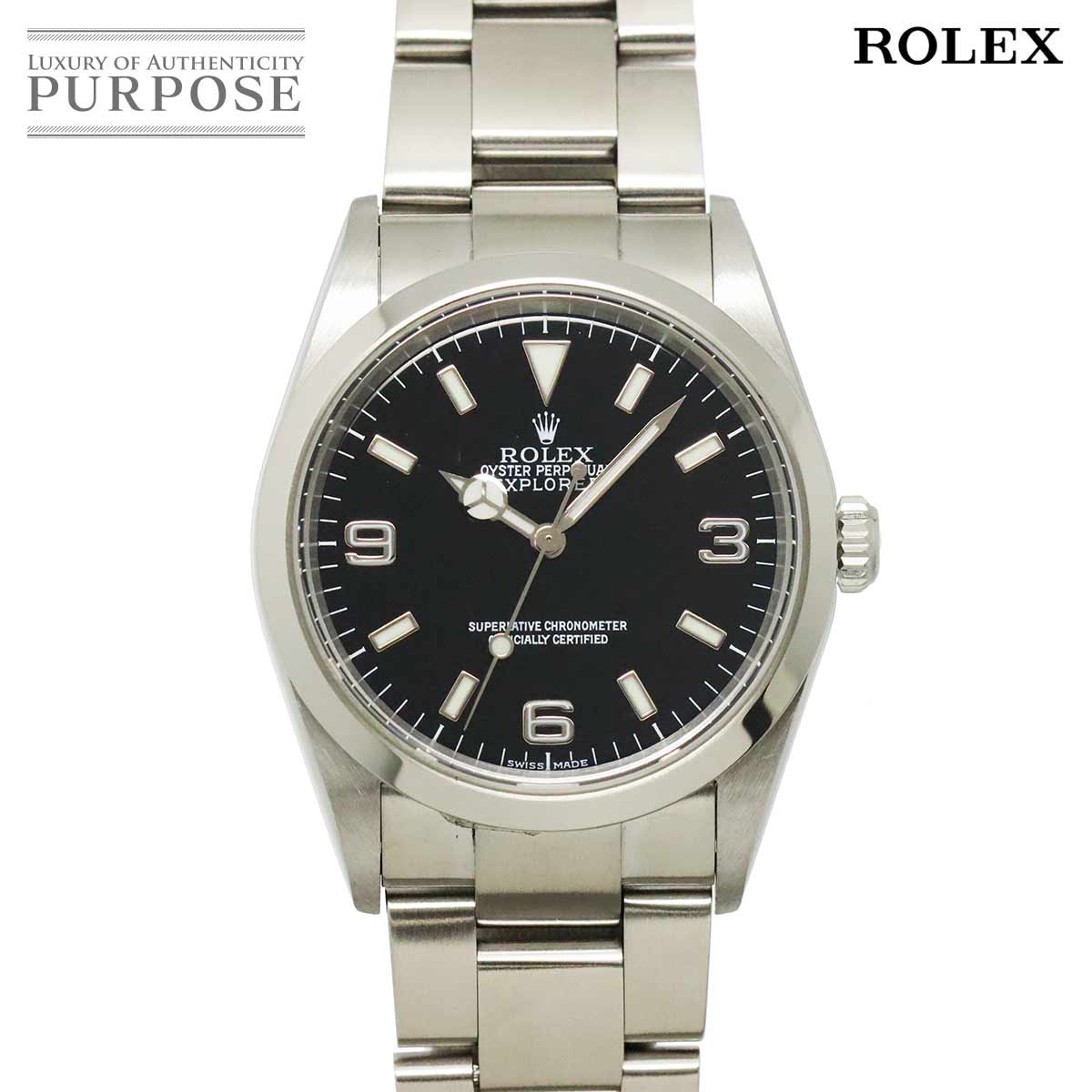 ROLEX エクスプローラー1 114270 K番 メンズ 腕時計 ブラック オートマ 自動巻き ウォッチ Explorer 1 ロレックス 90326356