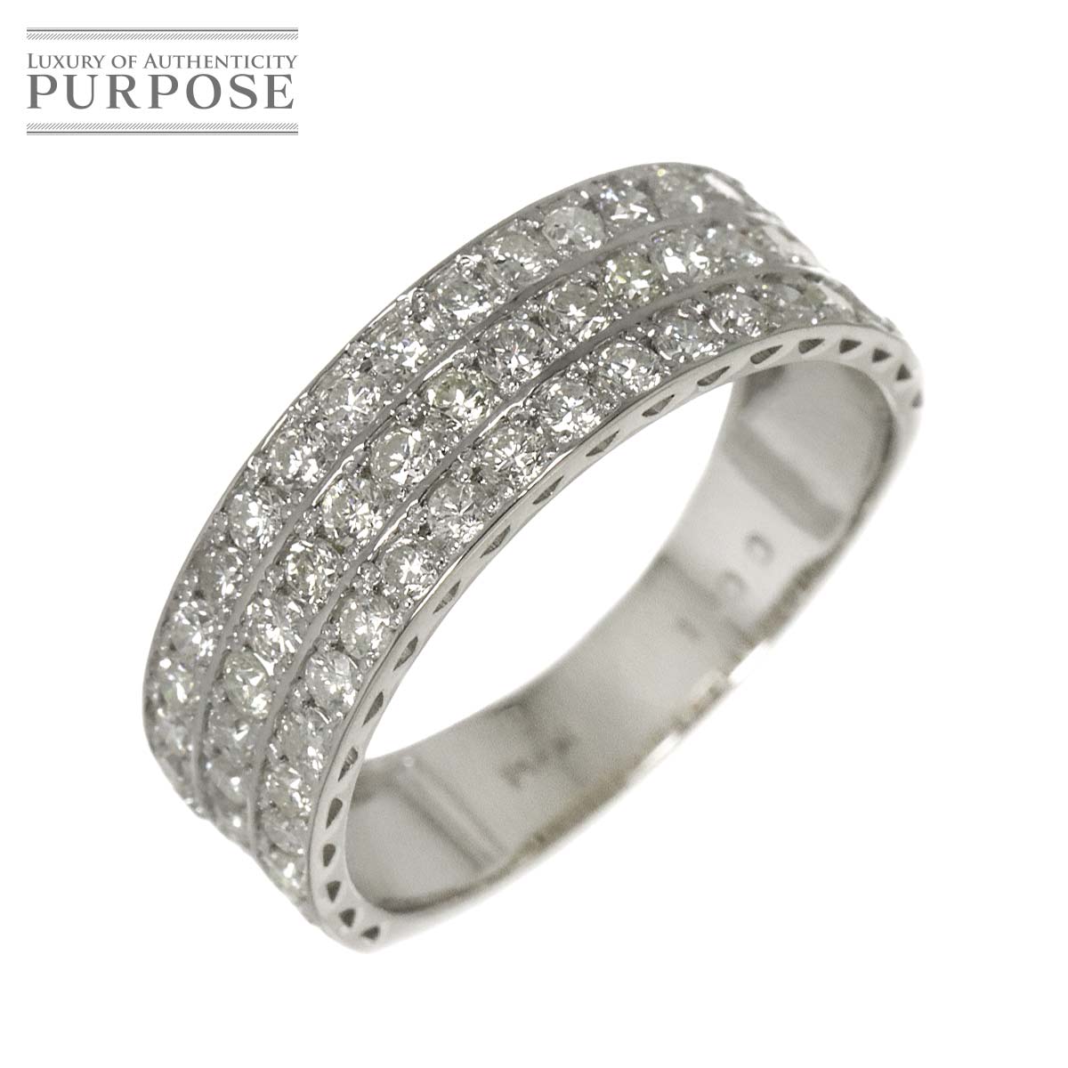 リング 12.5号 マルチストーン 2.81ct Diamond 0.78ct K18 YG イエロー