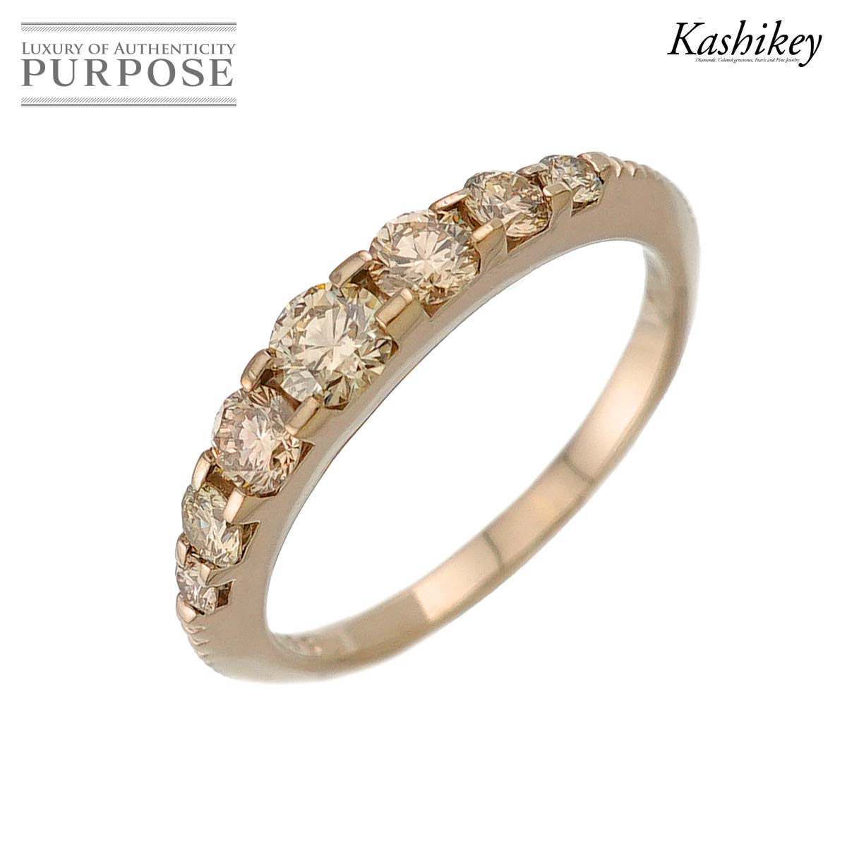 KASHIKEY ネイキッド 9号 リング ブラウン ダイヤ 0.55ct K18 BG ブラウンゴールド 750 柏圭 Diamond Ring カシケイ 90325908