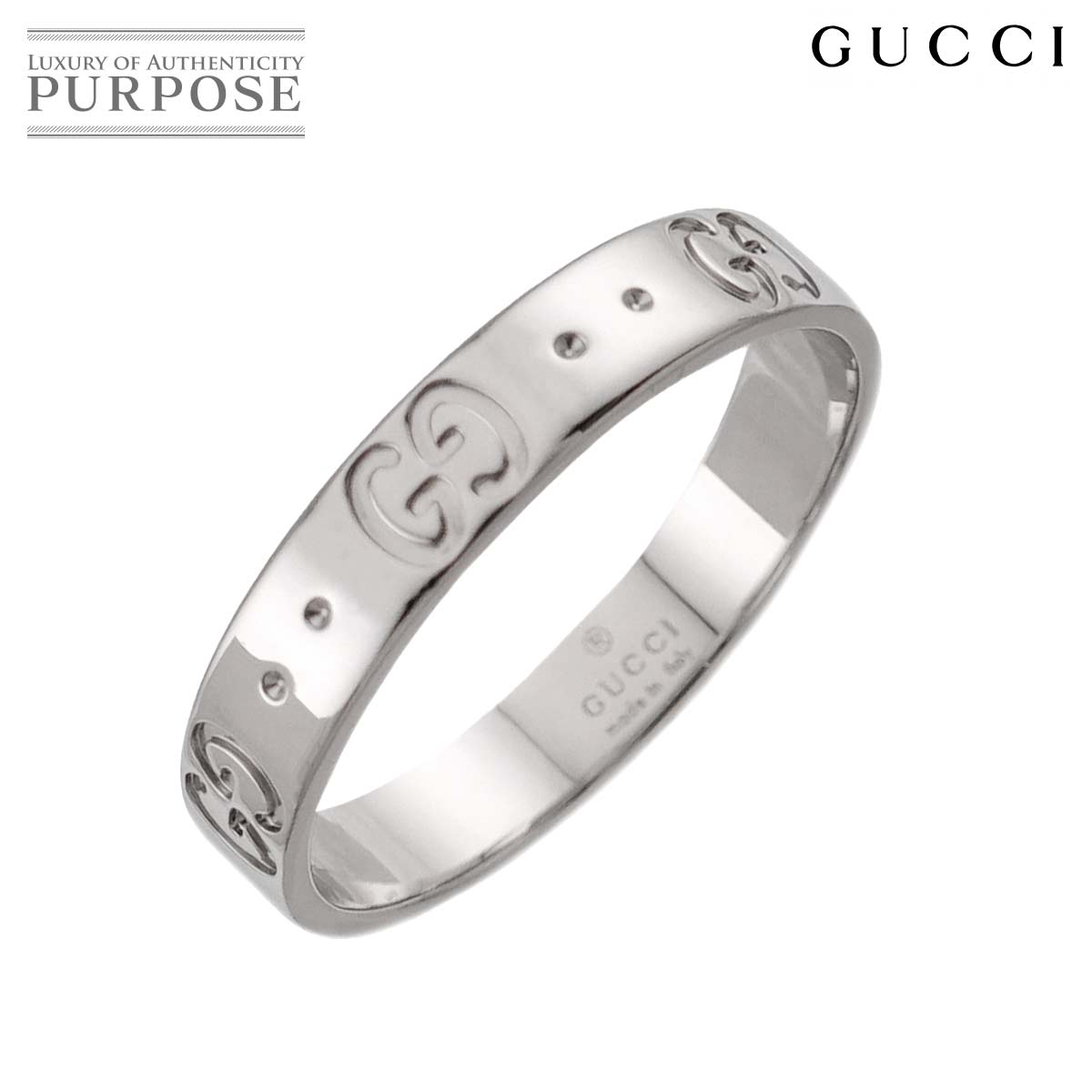 GUCCI アイコン #18 リング K18 WG ホワイトゴールド 750 指輪 Icon Ring グッチ 90328748