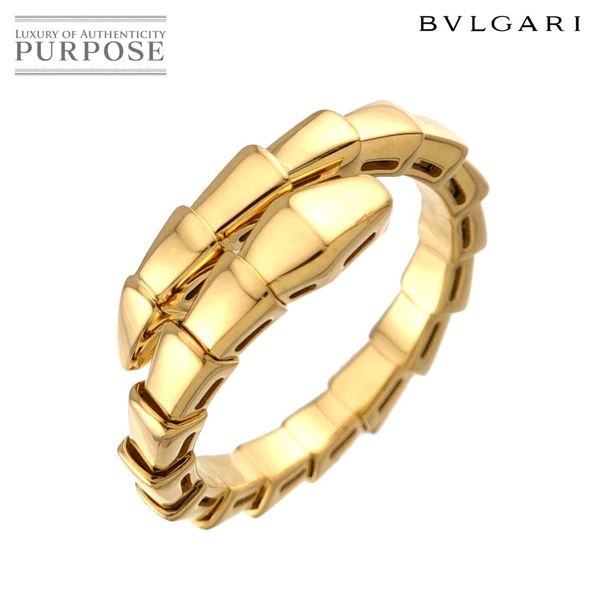 BVLGARI セルペンティ ヴァイパー #XL リング K18 YG イエローゴールド 750 Serpenti Viper Ring ブルガリ 90329009