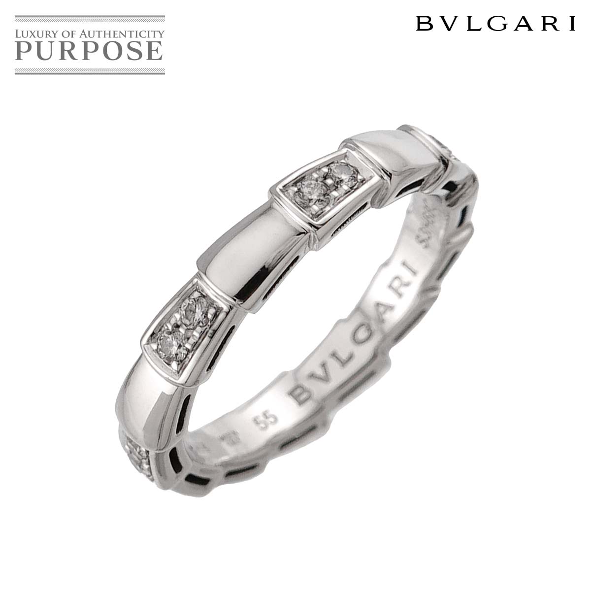BVLGARI セルペンティ ヴァイパー ピアス K18 PG ピンクゴールド 750 