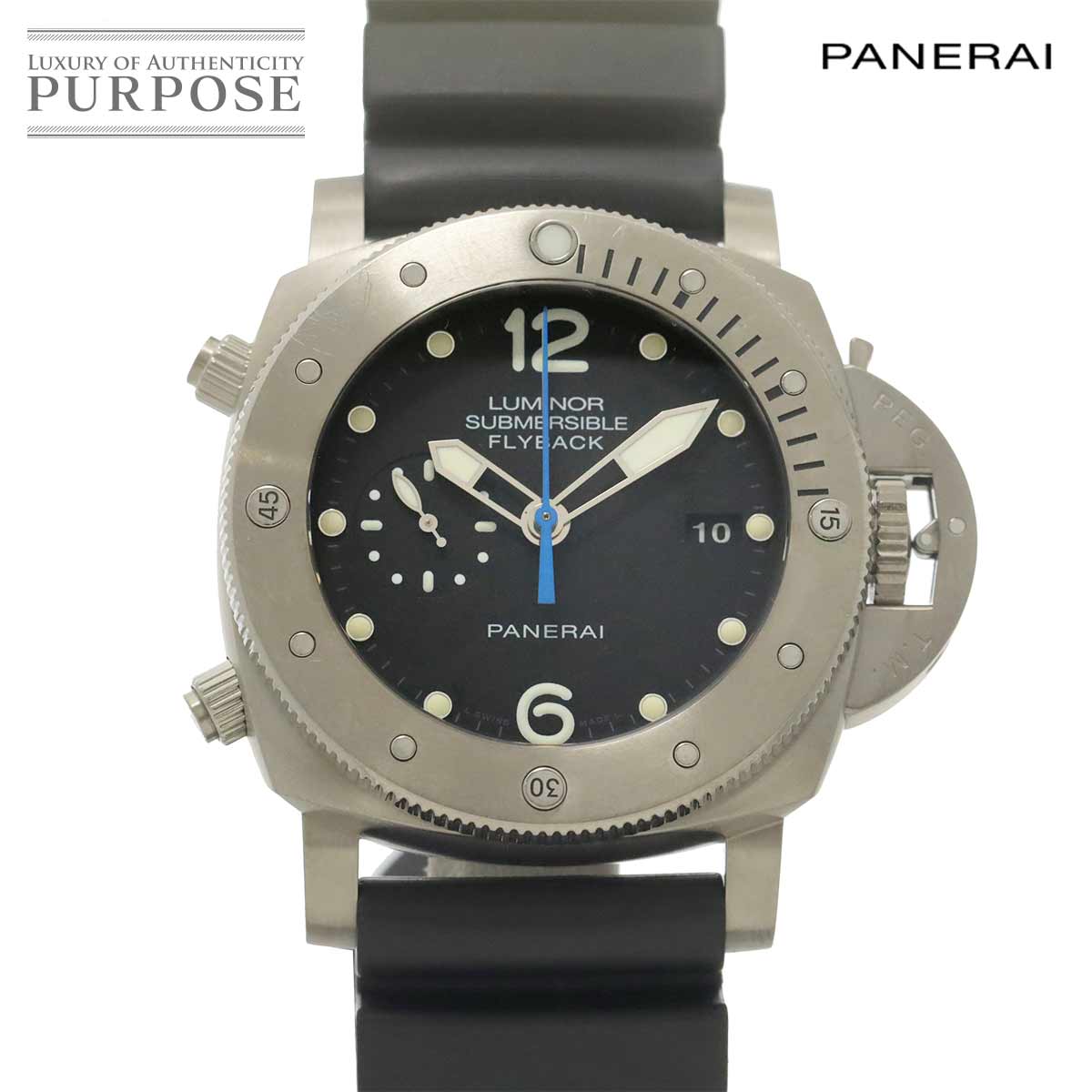 PANERAI ルミノール1950 サブマーシブル 3デイズ チタニオ PAM00614 メンズ 腕時計 デイト パワーリザーブ ブラック 自動巻き Luminor パネライ 90321473
