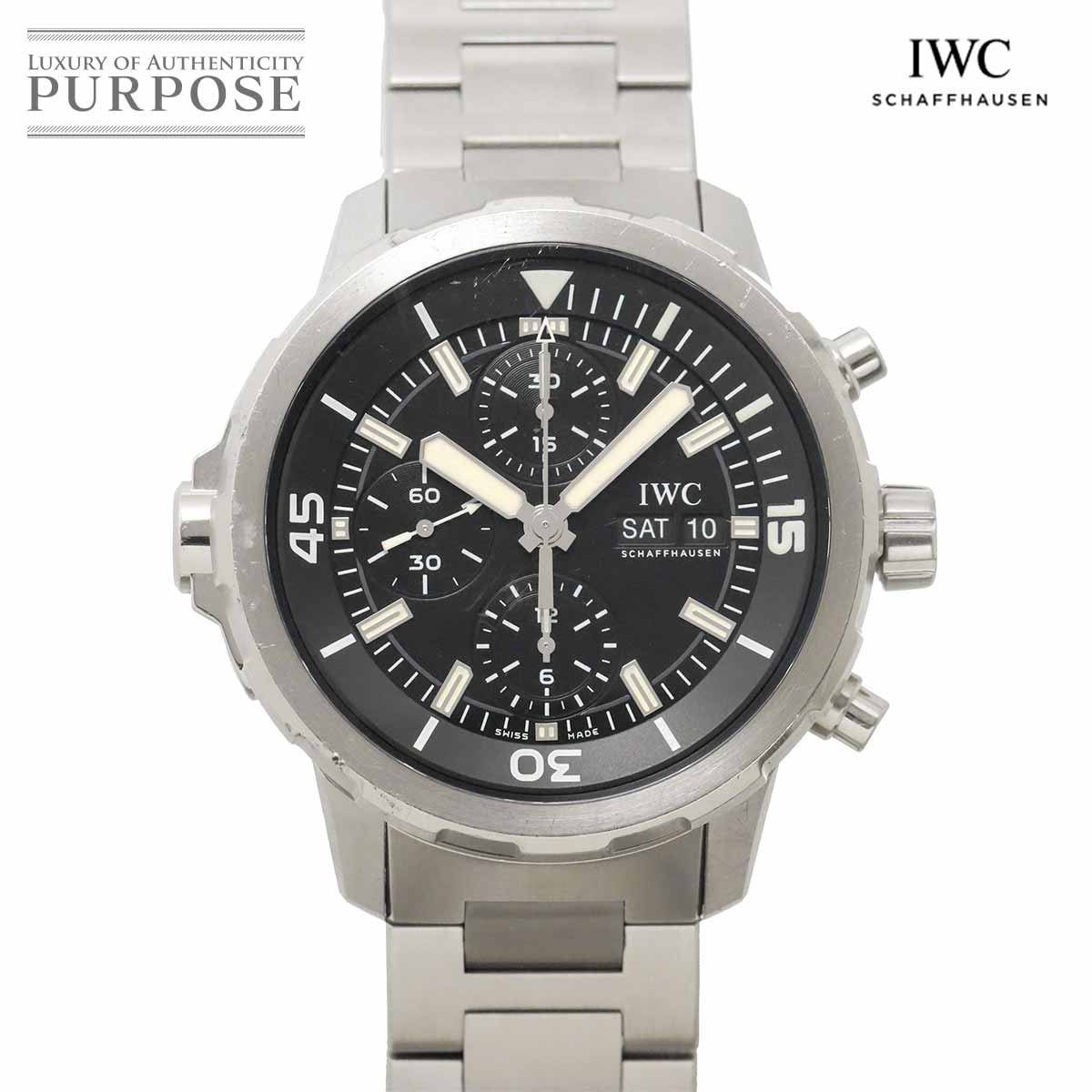 アクアタイマー IWC IW354807 メンズ 中古 腕時計 ブラック