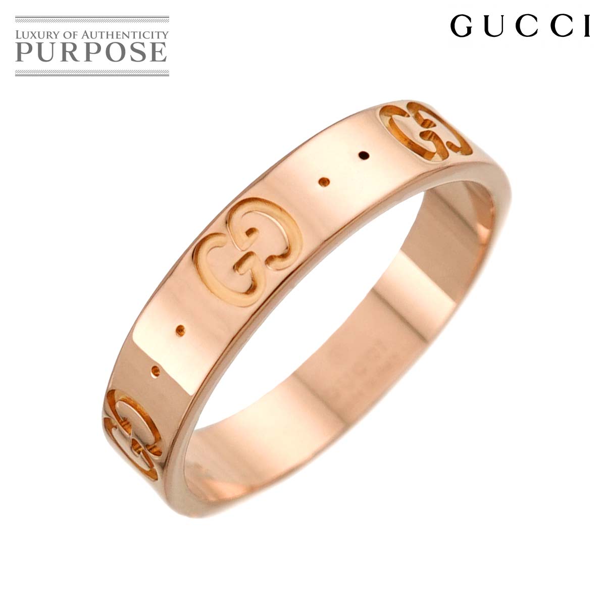GUCCI アイコン #13 リング K18 PG ピンクゴールド 750 指輪 Icon Ring グッチ 90328814