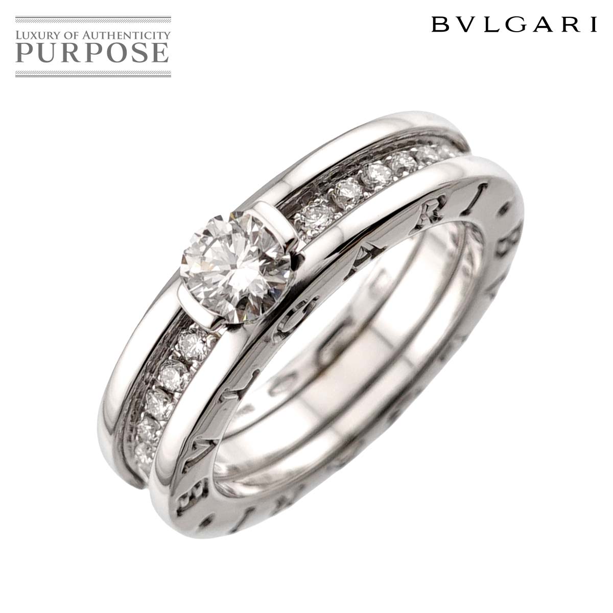 BVLGARI ビーゼロワン ダイヤ 0.34ct D/VS1 #49 リング K18 WG ホワイトゴールド 750 Diamond Ring ブルガリ 90326237