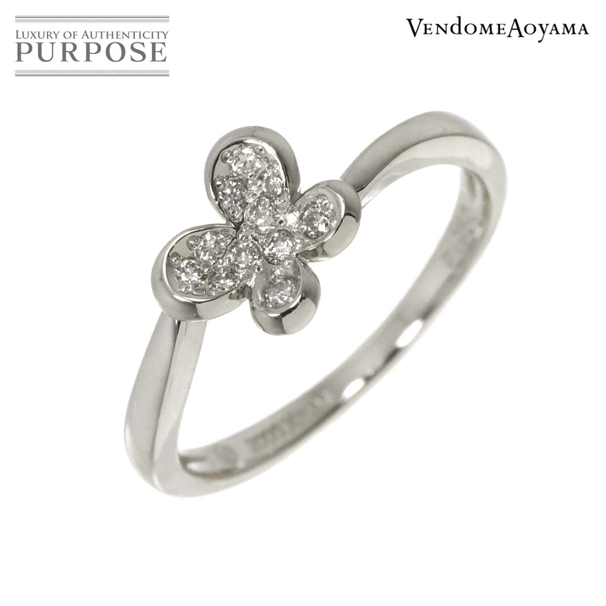 Vendome 9号 リング ダイヤ Pt プラチナ 指輪 蝶 Diamond Ring ヴァンドーム 90329657