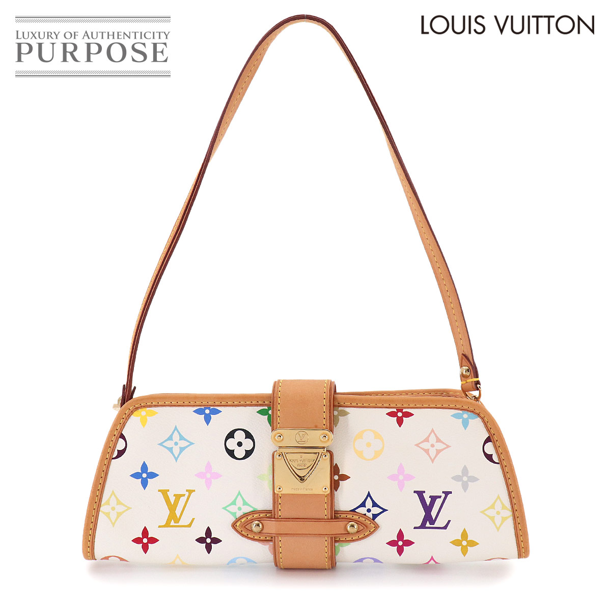 LOUIS VUITTON モノグラム マルチカラー シャーリー 2way ショルダー クラッチ バッグ ブロン M40049 Monogram Shirley ルイ ヴィトン 90329267