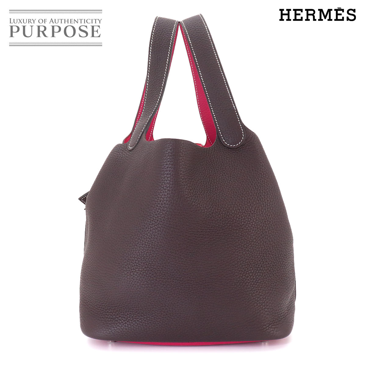 HERMES ピコタンロック 22 カザック MM ハンド バッグ トリヨンクレマンス ルージュセリエ フランボワーズ Z刻印 Picotin Lock MM Casaque エルメス 90331013