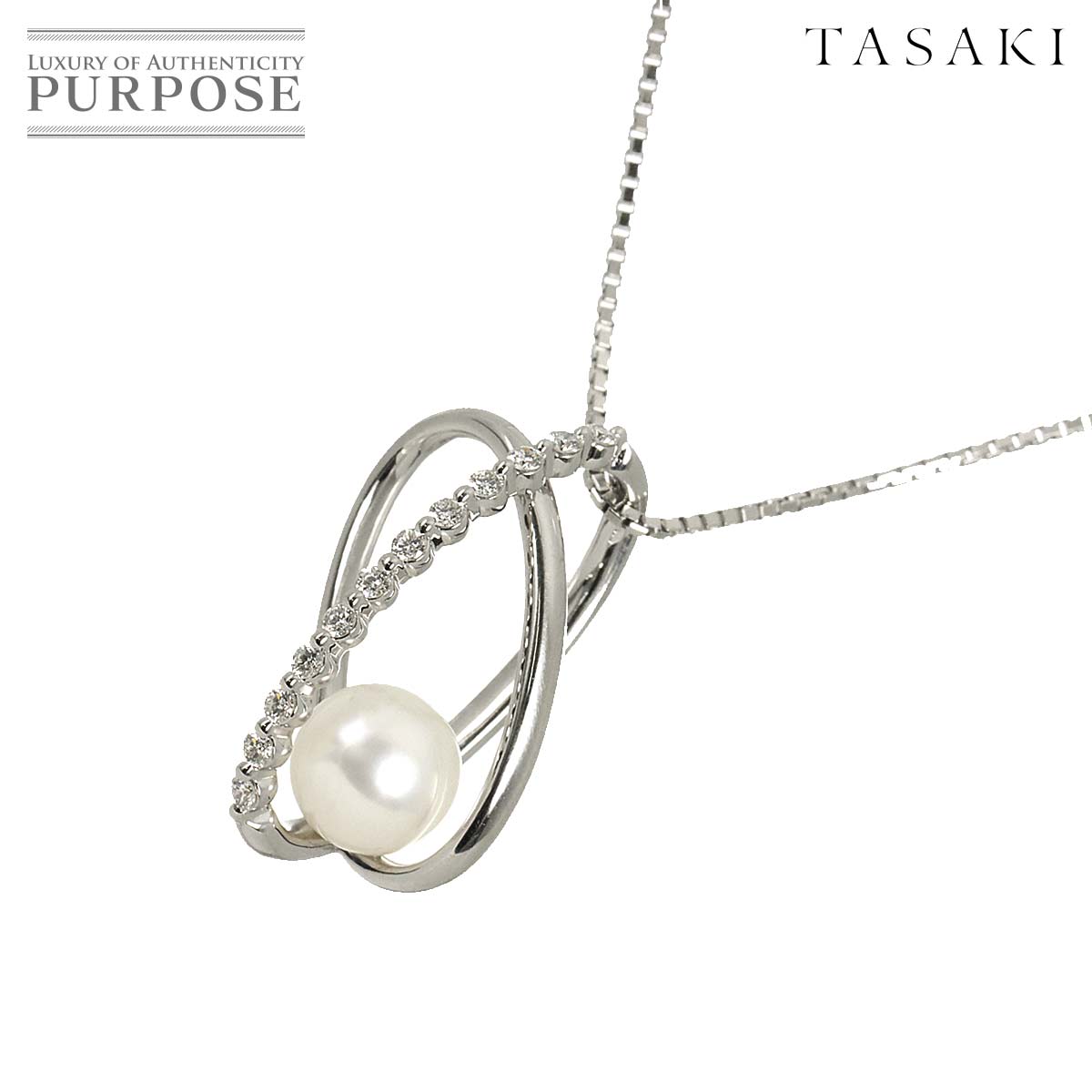 TASAKI タサキ アコヤ パール ネックレス 7.9mm〜7.6mm Brand Jewelry 