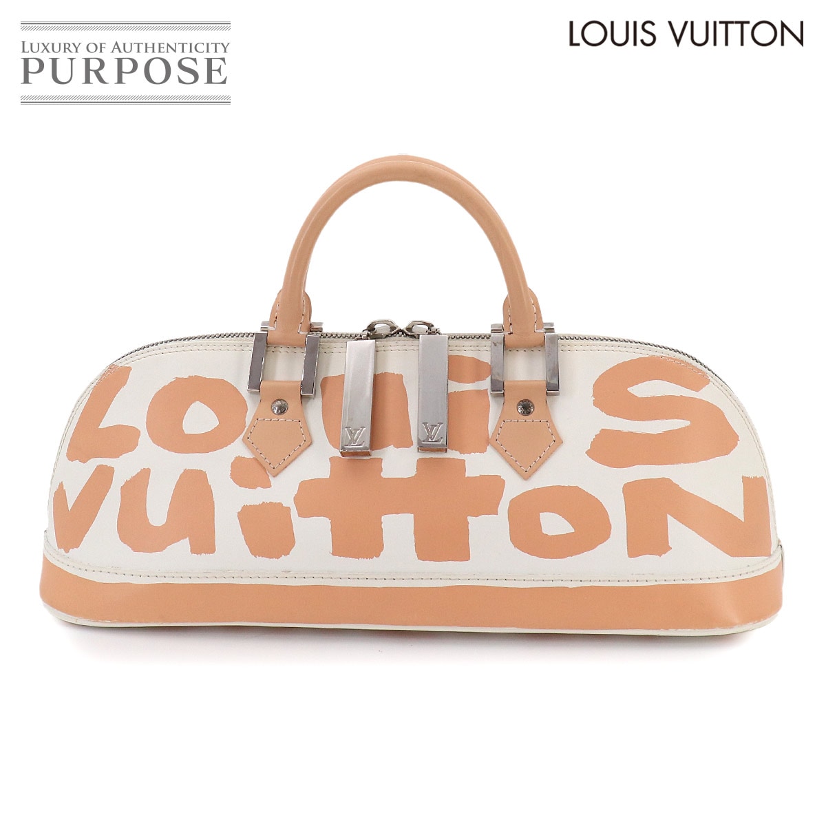 LOUIS VUITTON モノグラム グラフィティ アルマ ホリゾンタル ハンド バッグ レザー ブロン ベージュ M92176 Graffiti Alma Horizontal ルイ ヴィトン 90329268