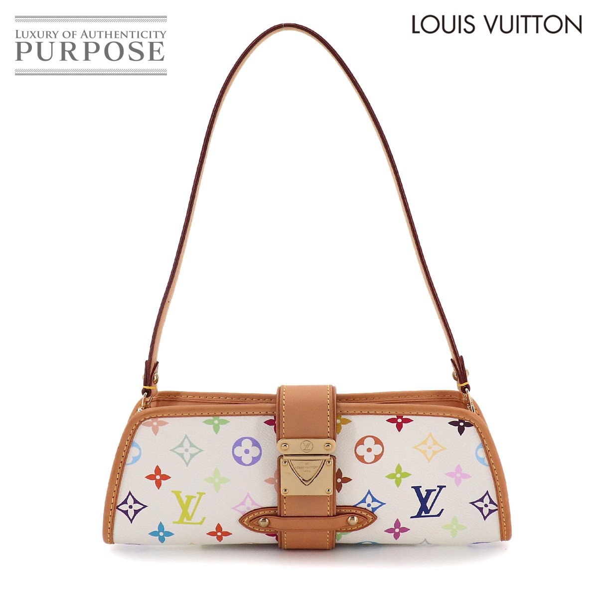 LOUIS VUITTON モノグラム マルチカラー シャーリー 2way ショルダー クラッチ バッグ ブロン M40049 Monogram Shirley ルイ ヴィトン 90329486