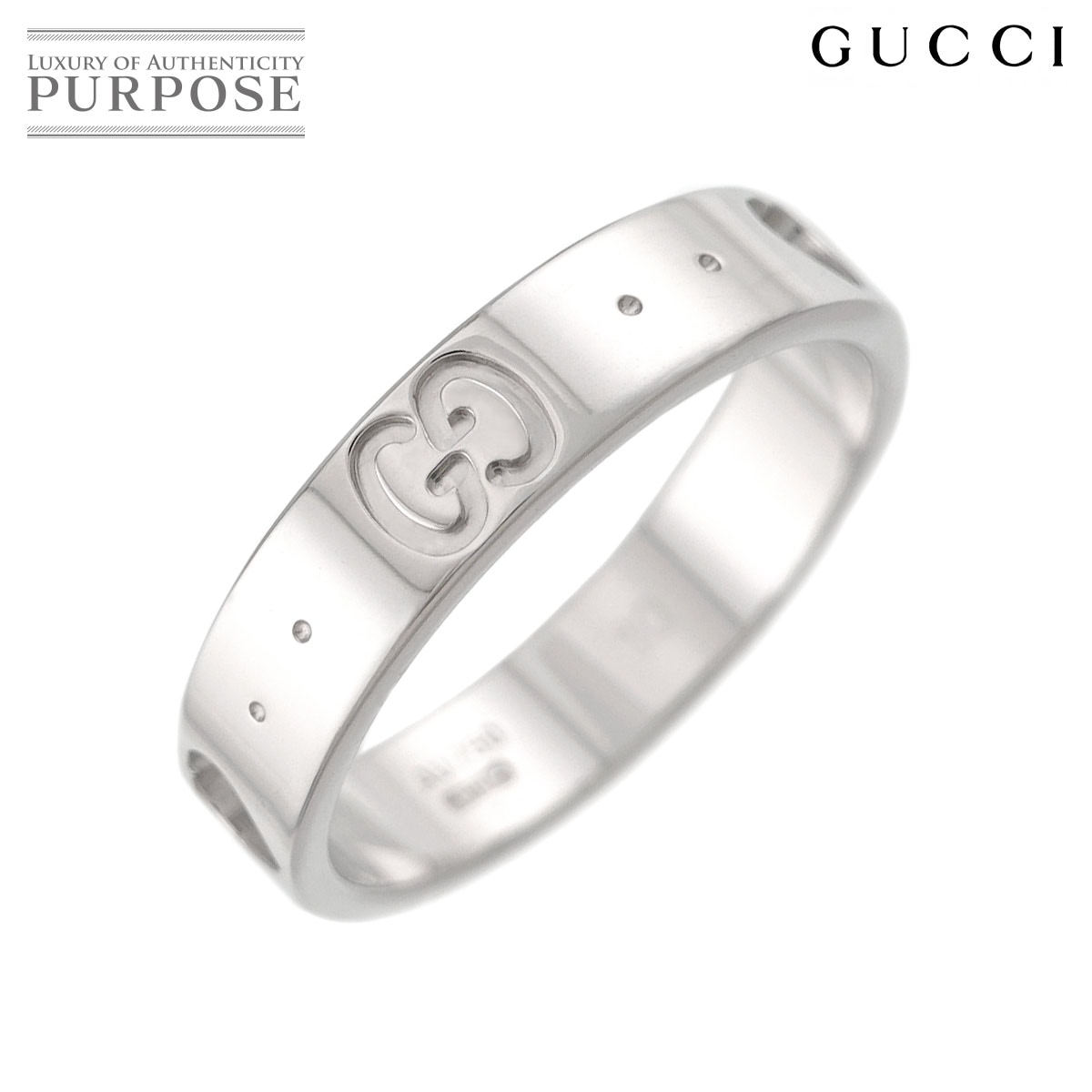 GUCCI アイコン アモール #10 リング K18 WG ホワイトゴールド 750 指輪 Icon Ring グッチ 90328736