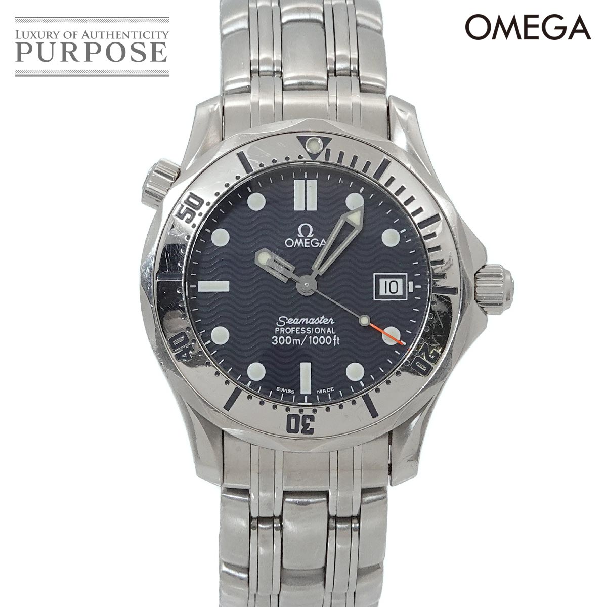 OMEGA シーマスター プロフェッショナル 2562 80 ボーイズ 腕時計 デイト ネイビー クォーツ ウォッチ Seamaster オメガ 90333228
