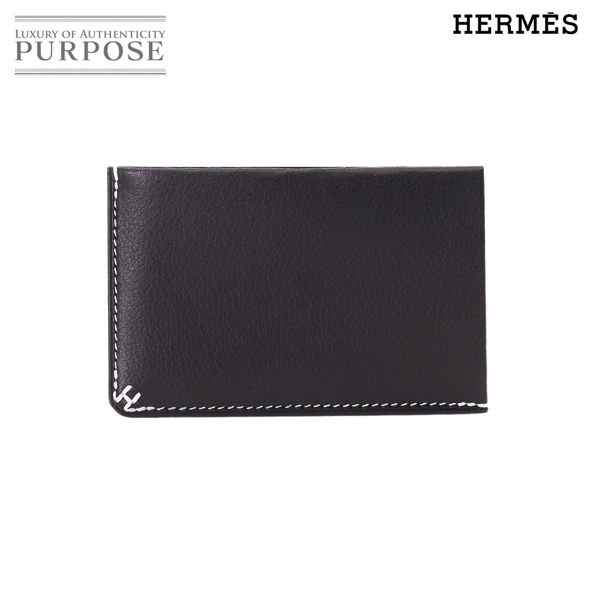 HERMES Hセリエ カードケース 名刺入れ エバーグレイン ブルーインディゴ H Sellier Card Case エルメス 90330202