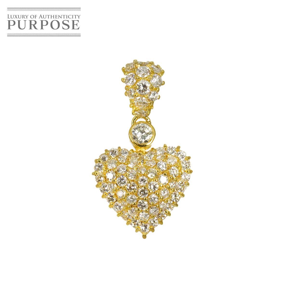 ダイヤ 2.01ct ペンダント トップ K18 YG イエローゴールド 750 Diamond Pendant Top 90333500