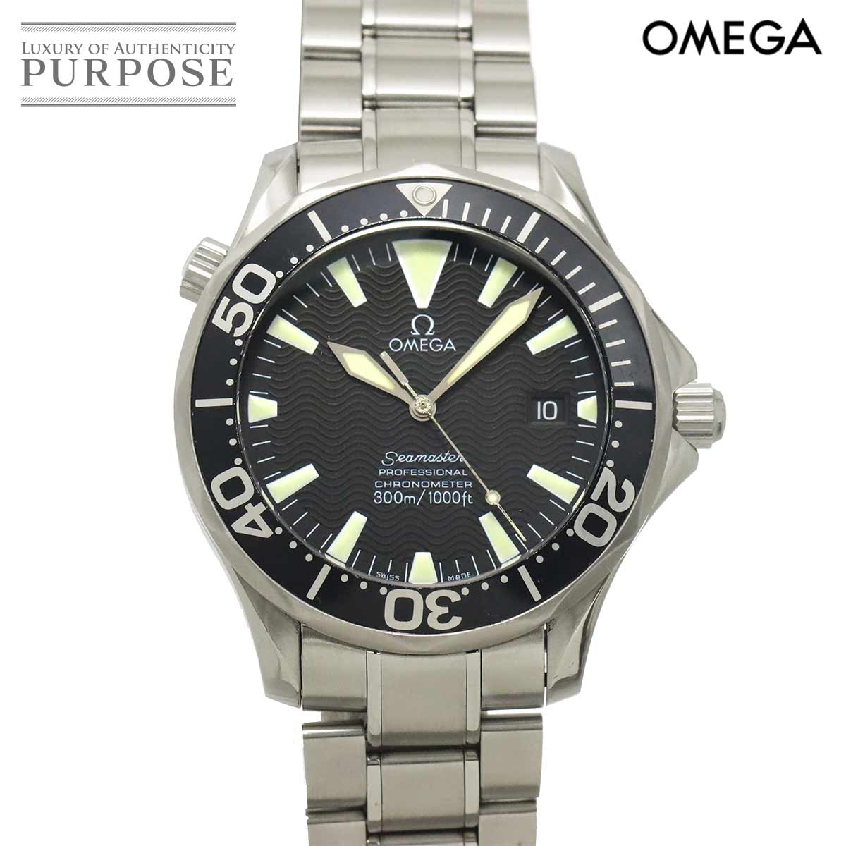 OMEGA シーマスター プロフェッショナル 300m 2254 50 メンズ 腕時計 デイト ブラック オートマ 自動巻き ウォッチ Seamaster オメガ 90328619