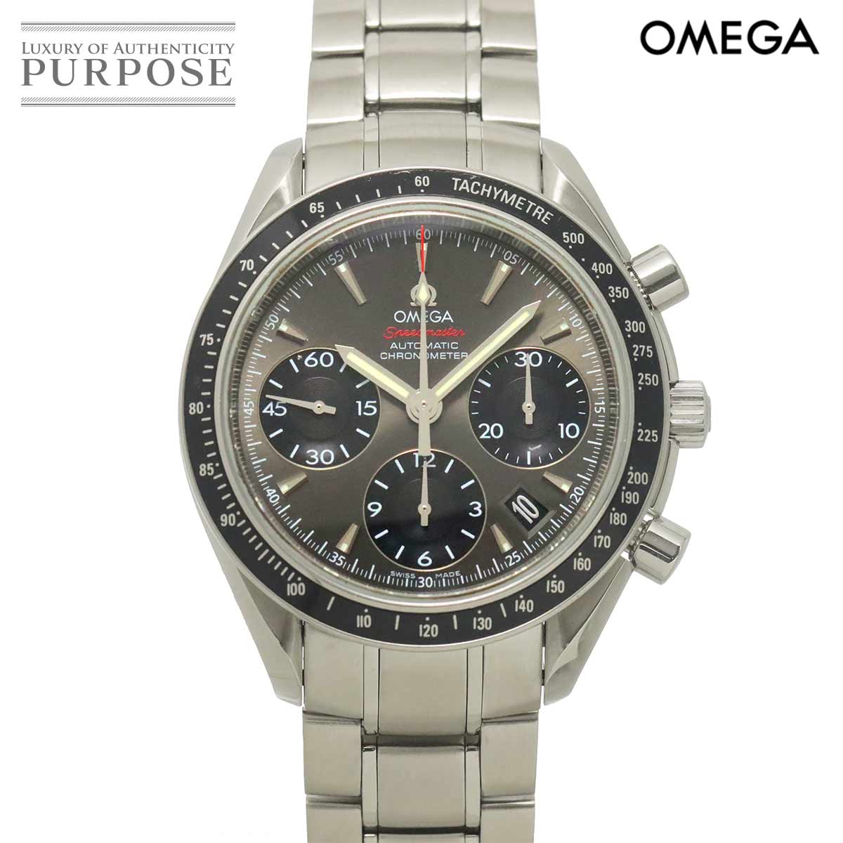 OMEGA スピードマスター デイト 323 30 40 40 06 001 クロノグラフ メンズ 腕時計 グレー オートマ 自動巻き ウォッチ Speedmaster オメガ 90334391