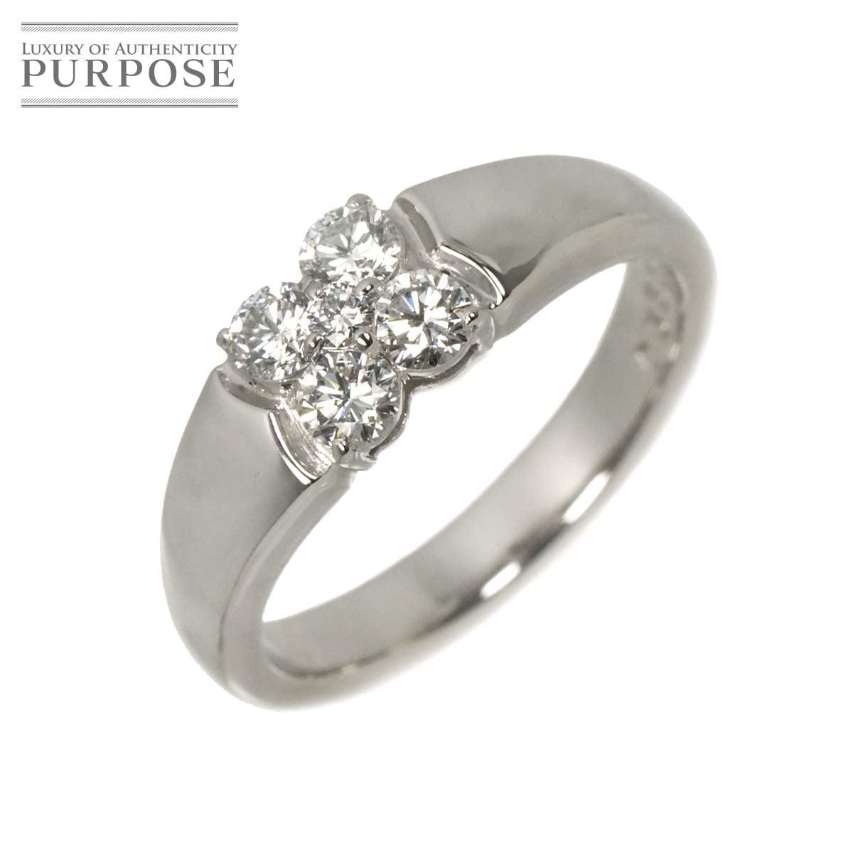 リング 13号 ダイヤ 0.53ct Pt プラチナ 指輪 Diamond Ring 90329319