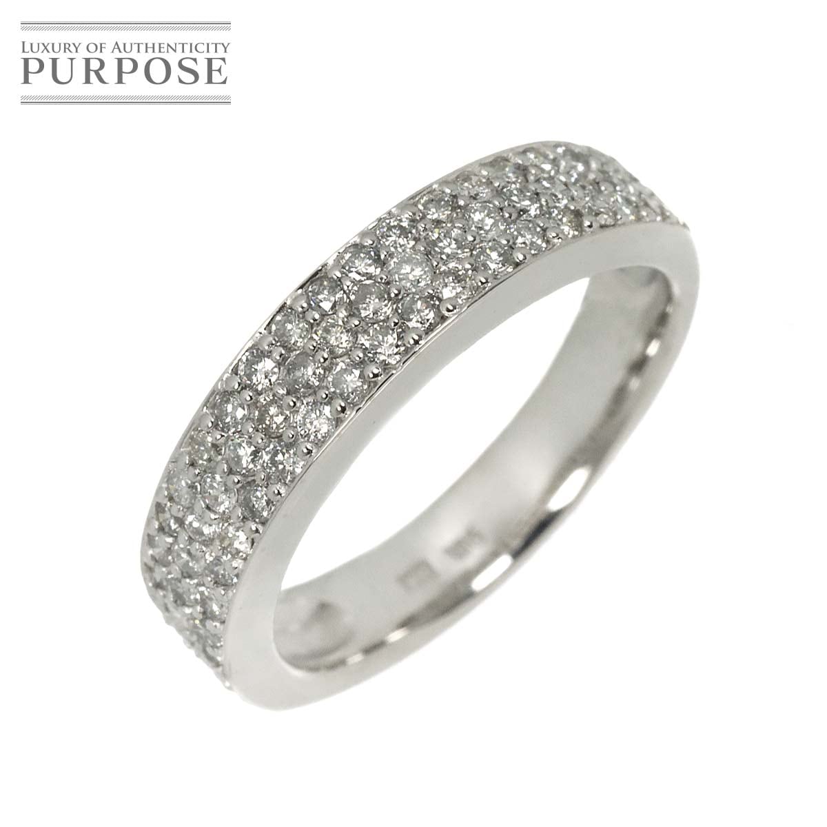 リング 10.5号 ダイヤ 0.63ct K18 WG ホワイトゴールド 750 指輪 Diamond Ring 90329637