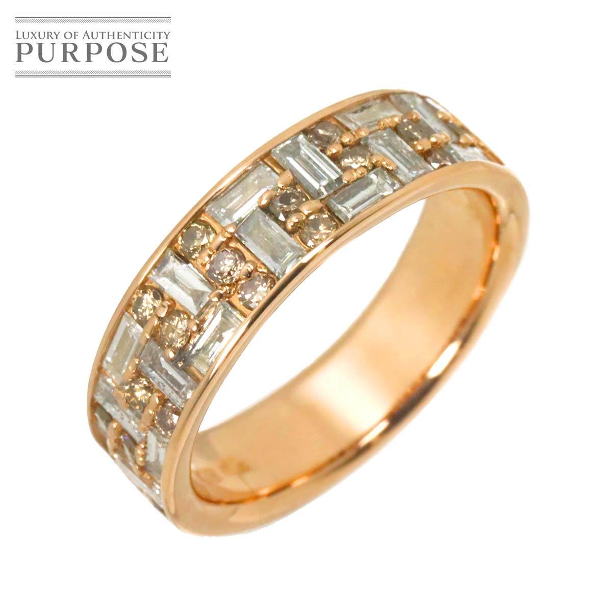 リング 11.5号 ダイヤ 0.80ct/0.33ct K18 PG ピンクゴールド 750 指輪 Diamond Ring 90333507