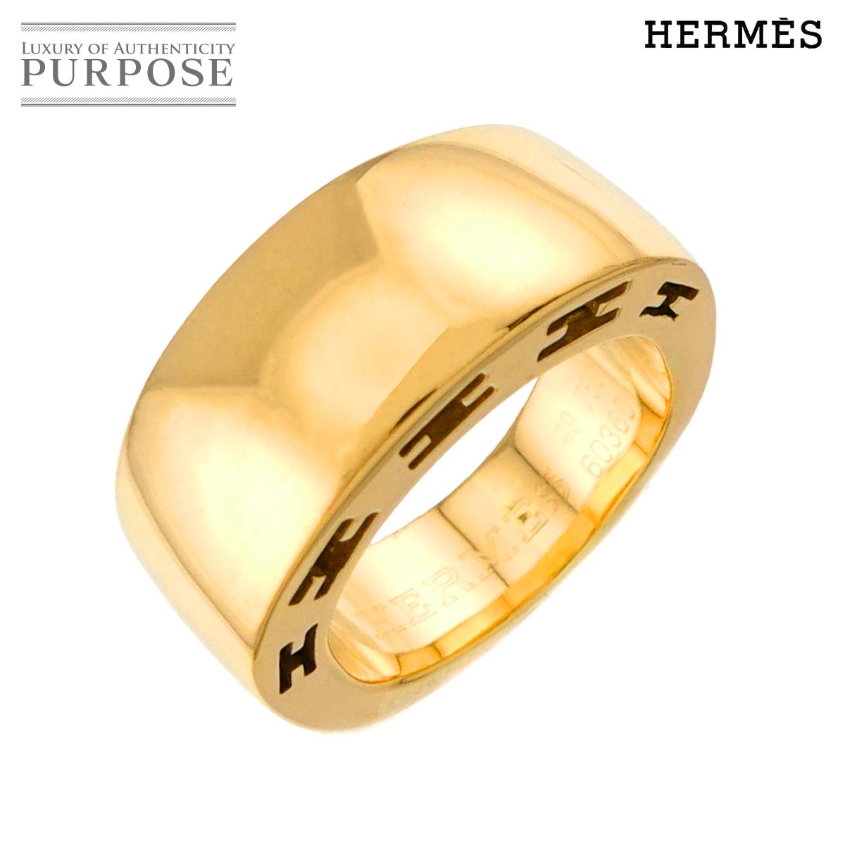 HERMES クラルテ #49 リング K18 YG イエローゴールド 750 指輪 Clarte Ring エルメス 90326256