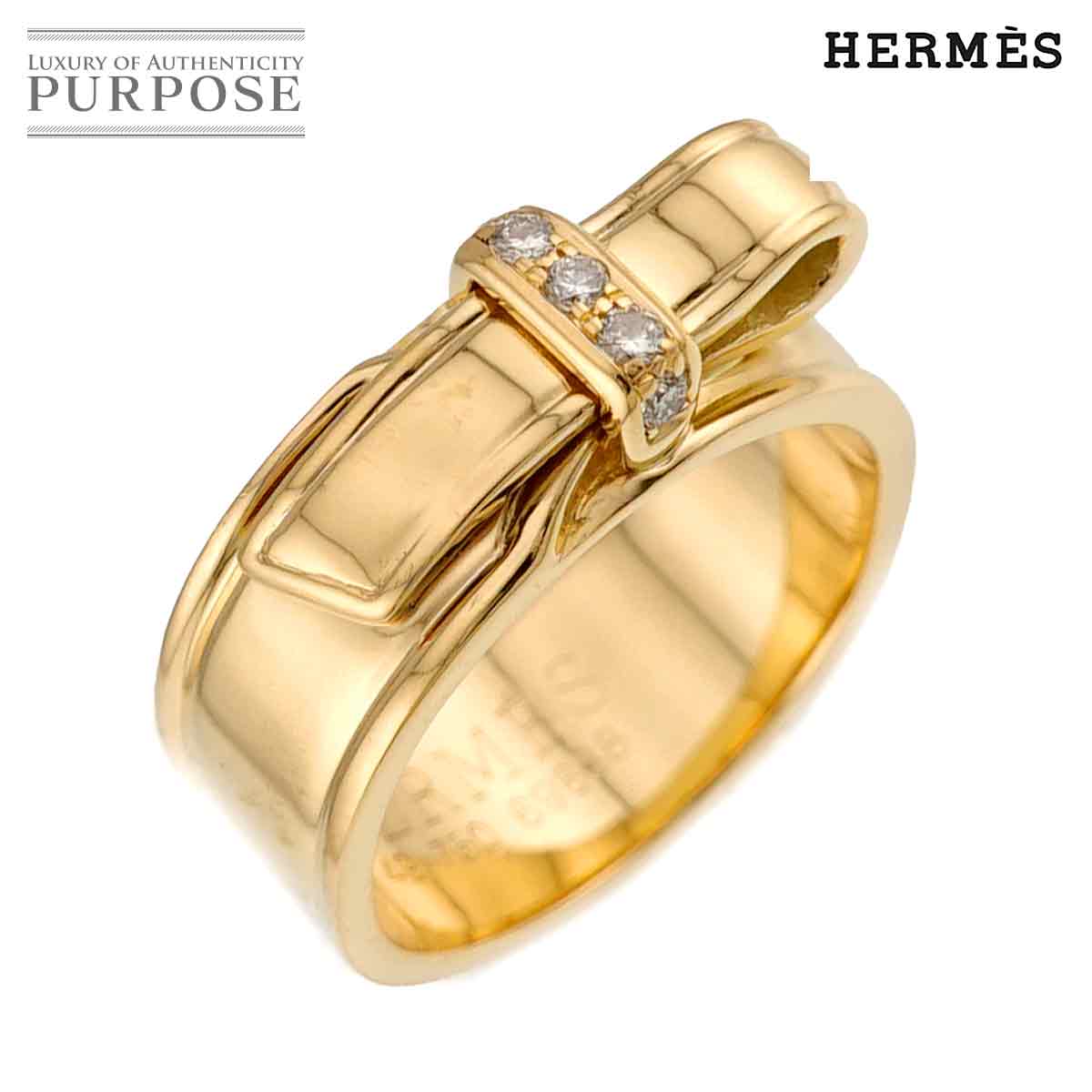 HERMES アルテミス #49 リング ダイヤ K18 YG イエローゴールド 750 指輪 Artemis Ring エルメス 90329893