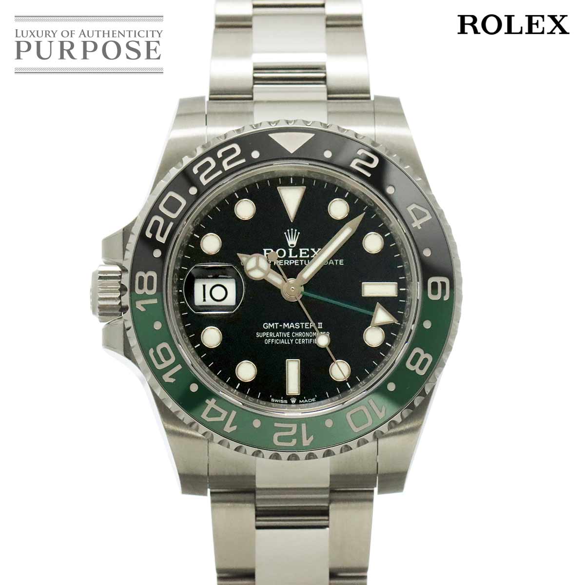 ROLEX GMTマスターII 126720VTNR レフティー ランダム ルーレット メンズ 腕時計 デイト ブラック オートマ 自動巻き ウォッチ GMT Master II ロレックス 90321361