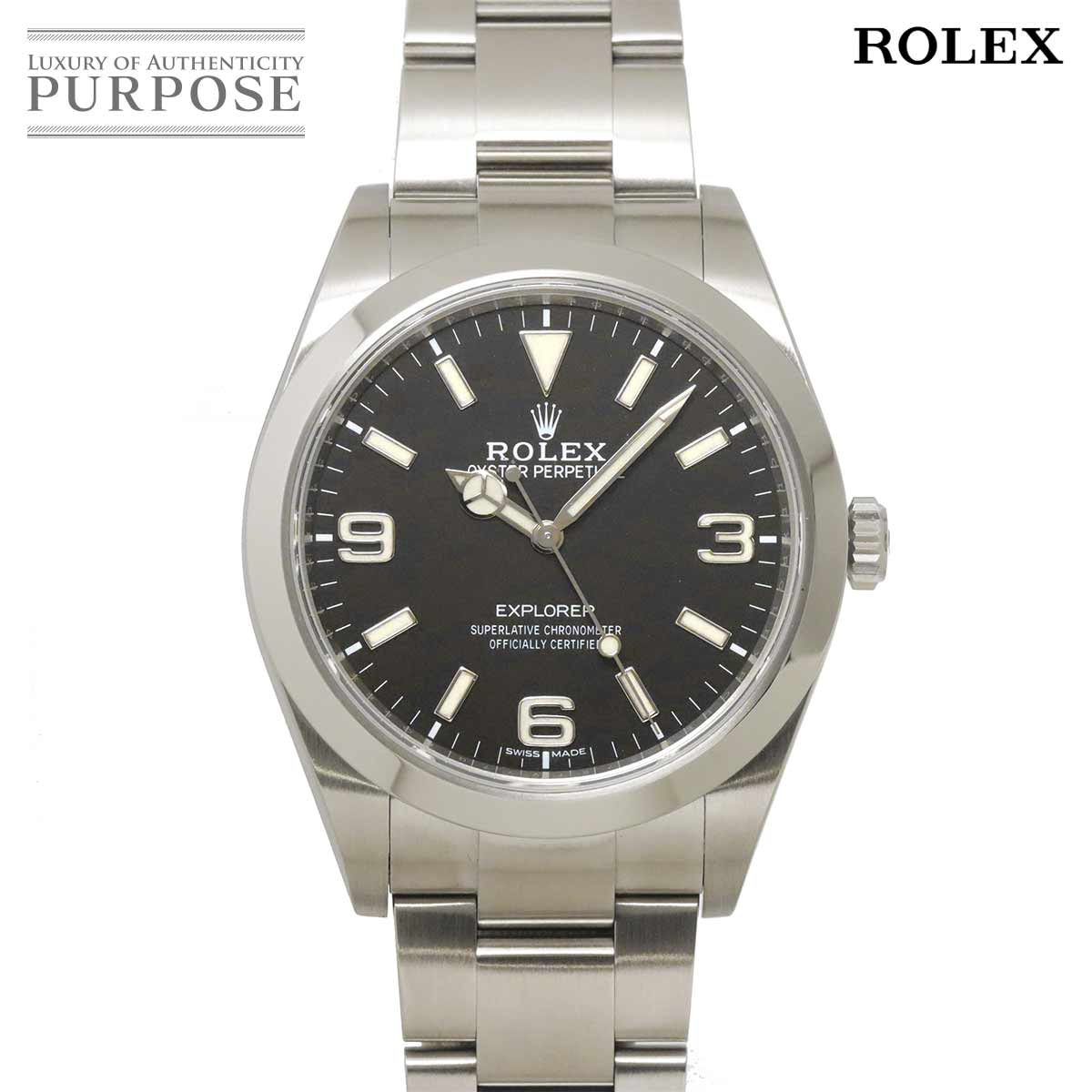 ROLEX エクスプローラー1 214270 ランダム ルーレット メンズ 腕時計 ブラック オートマ 自動巻き ウォッチ Explorer I ロレックス 90323044