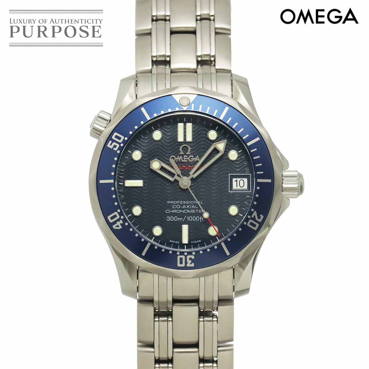 OMEGA シーマスター 300 プロフェッショナル コーアクシャル 2222 80 ボーイズ 腕時計 デイト ブルー 自動巻き ウォッチ オメガ 90334370