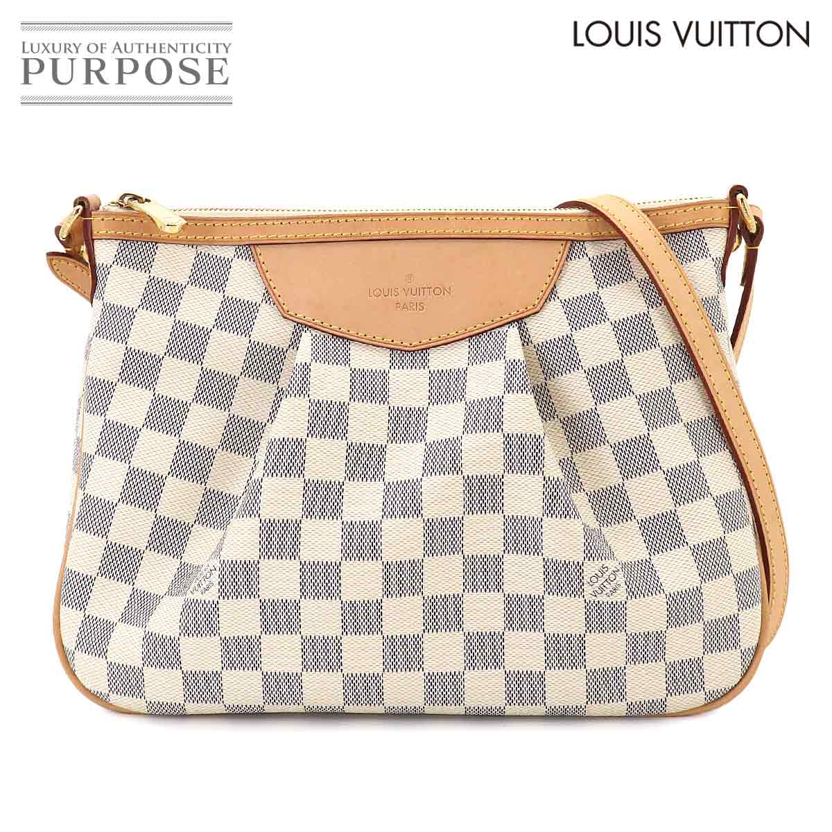 LOUIS VUITTON ダミエ アズール シラクーサ PM ショルダー バッグ N41113 ゴールド 金具 Siracusa PM ルイ ヴィトン 90330868