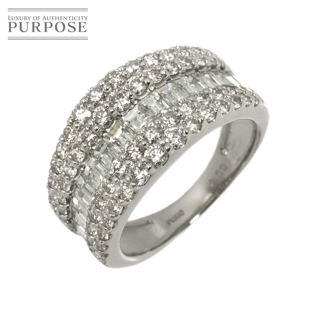 リング 9.5号 ダイヤ 2.00ct Pt プラチナ 指輪 Diamond Ring 90330794