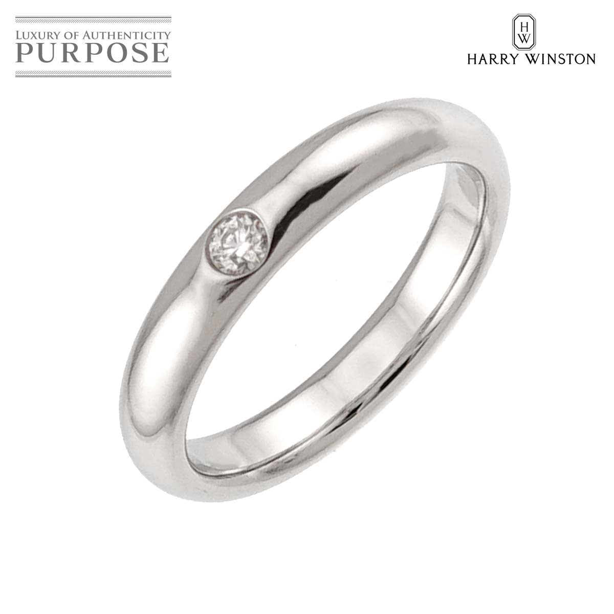 HARRY WINSTON ラウンド 6.5号 リング ダイヤ Pt プラチナ 指輪 Diamond Ring ハリーウィンストン 90333144