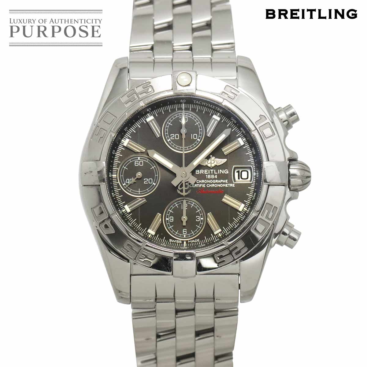 BREITLING コックピット A13358 クロノグラフ メンズ 腕時計 デイト ブラック 自動巻き ウォッチ cockpit ブライトリング 90332374