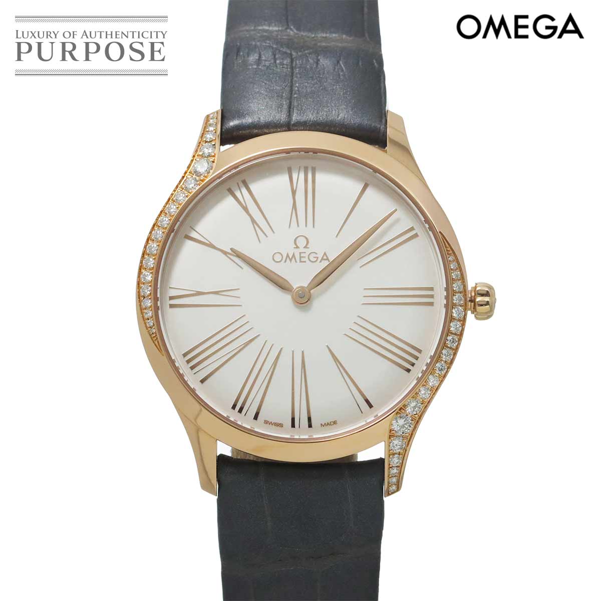 OMEGA デビル トレゾア 428 58 36 60 02 001 レディース 腕時計 ダイヤ シルバー K18PG ピンクゴールド クォーツ ウォッチ Deville オメガ 90334946