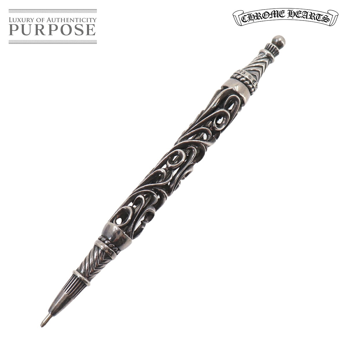 CHROME HEARTS フィリグリー ボールペン シルバー SV 925 黒インク メンズ Ballpoint pen クロムハーツ 90309981