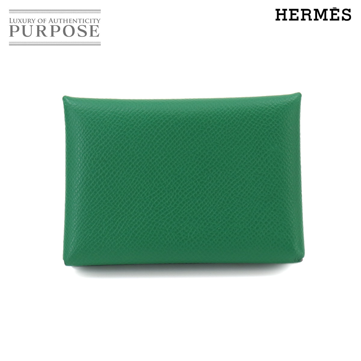 HERMES カルヴィ デュオ ヴェルソ カードケース エプソン ヴェールヴェルティゴ ジョーヌミルトン W刻印 Calvi Duo Verso エルメス 90330382